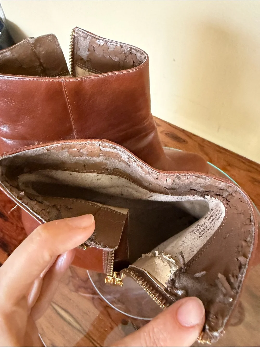 Michael Kors Margaret Leather Booties Brown 9M